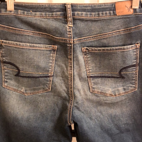 American Eagle Outfitters - Size 2 Jean Jogger - Dark Faded Wash - Super Stretch - Picture 3 of 6
